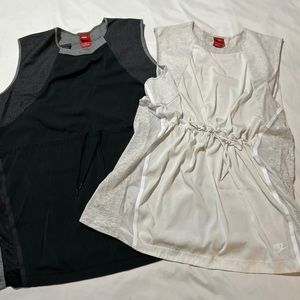 Women’s Nike Tennis Tops, Size XL, One Black & One White
